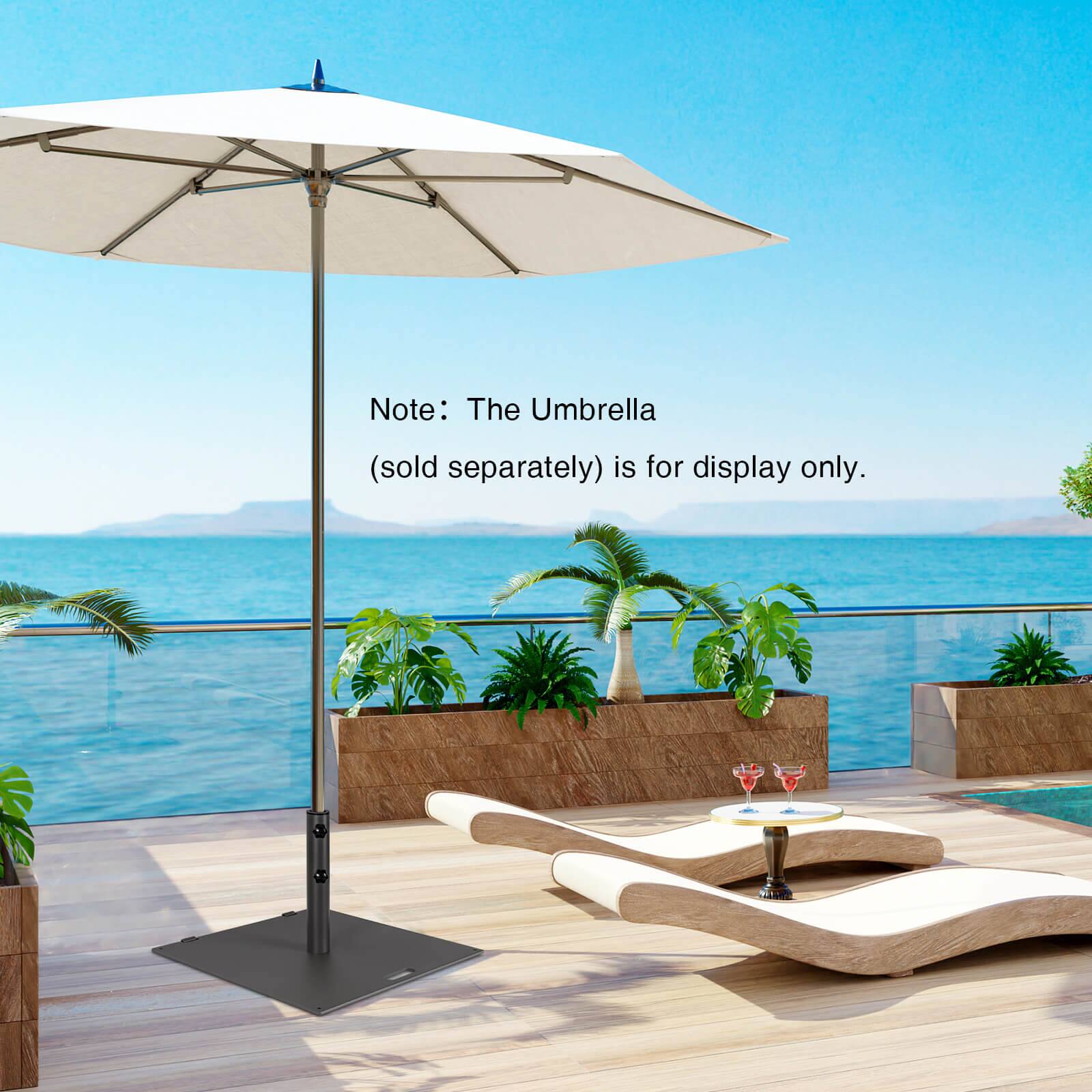 Note: The Umbrella (sold separately) is for display only.