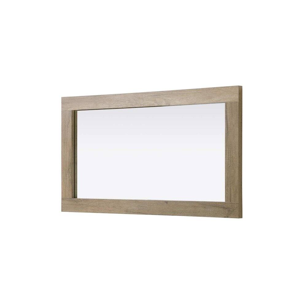 Alt View 1. Elegant Kitchen and Bath - Noah Wooden Rectangle Mirror 18 x 32 in Natural Oak - Natural Oak.