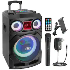 Front. Pyle - Pyle Portable Bluetooth PA Speaker System - 800W - None.