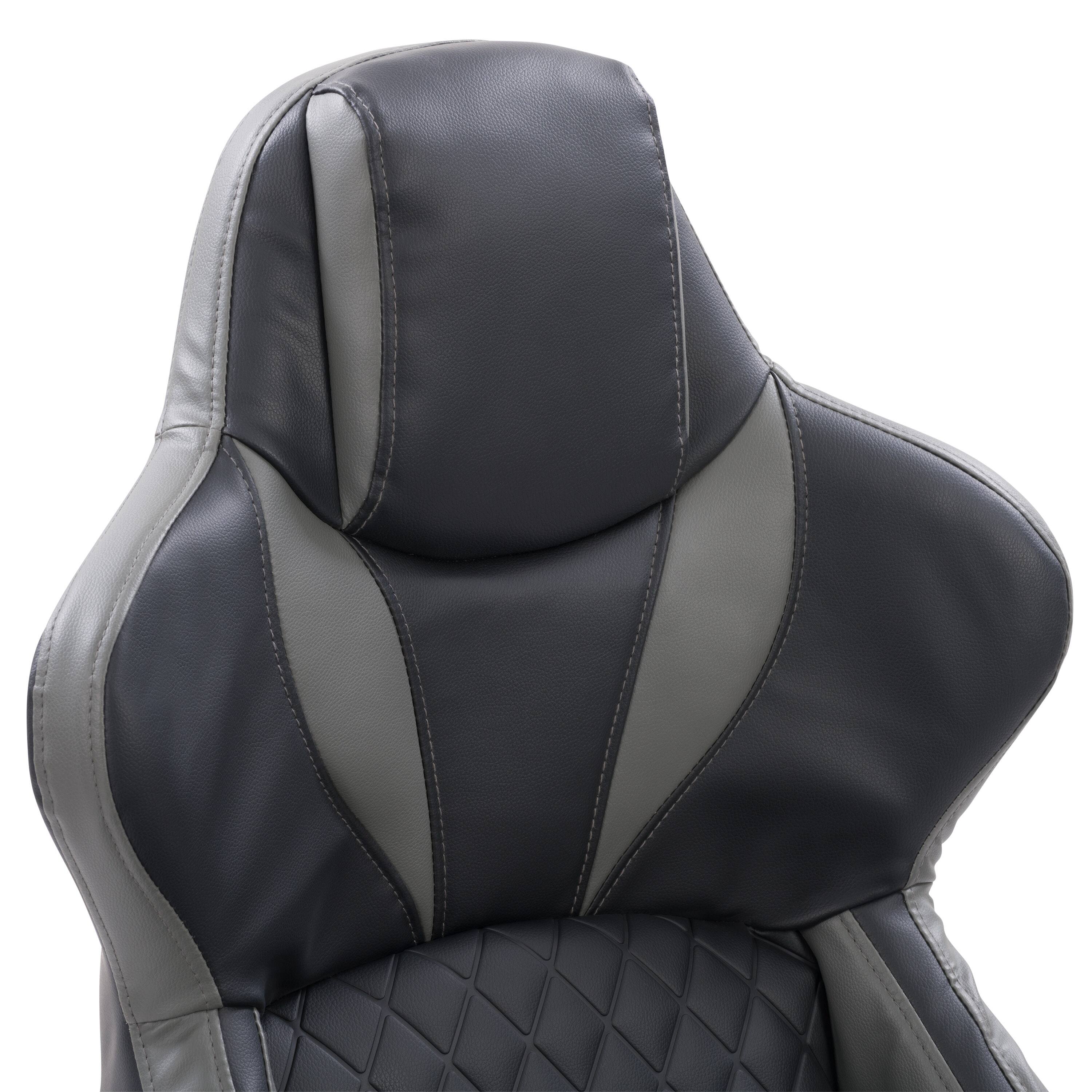 Alt View 17. CorLiving - Nightshade Gaming Chair - Black and Grey.