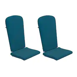 Emma + Oliver - Hammond All-Weather Indoor and Outdoor Cushions for Adirondack Chairs and High Back Patio Chairs - Teal