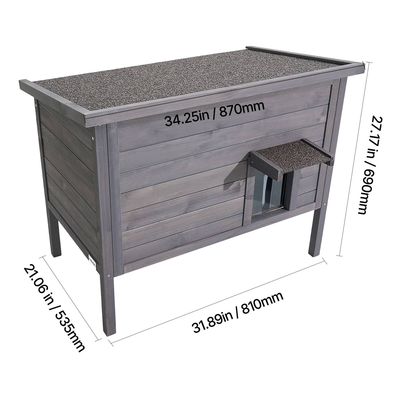 - Width: 34.25 in / 870 mm
- Depth: 21.06 in / 535 mm
- Height: 31.89 in / 810 mm
- Front Height: 27.17 in / 690 mm