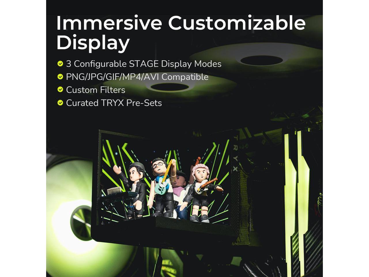 TRYX L S360A DM3M G0K Stage 360mm AIO Screen3D Display Modes