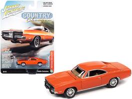 1969 Dodge Charger R/T "Country Charger" 1/64 Diecast Model Car by Johnny Lightning - Orange