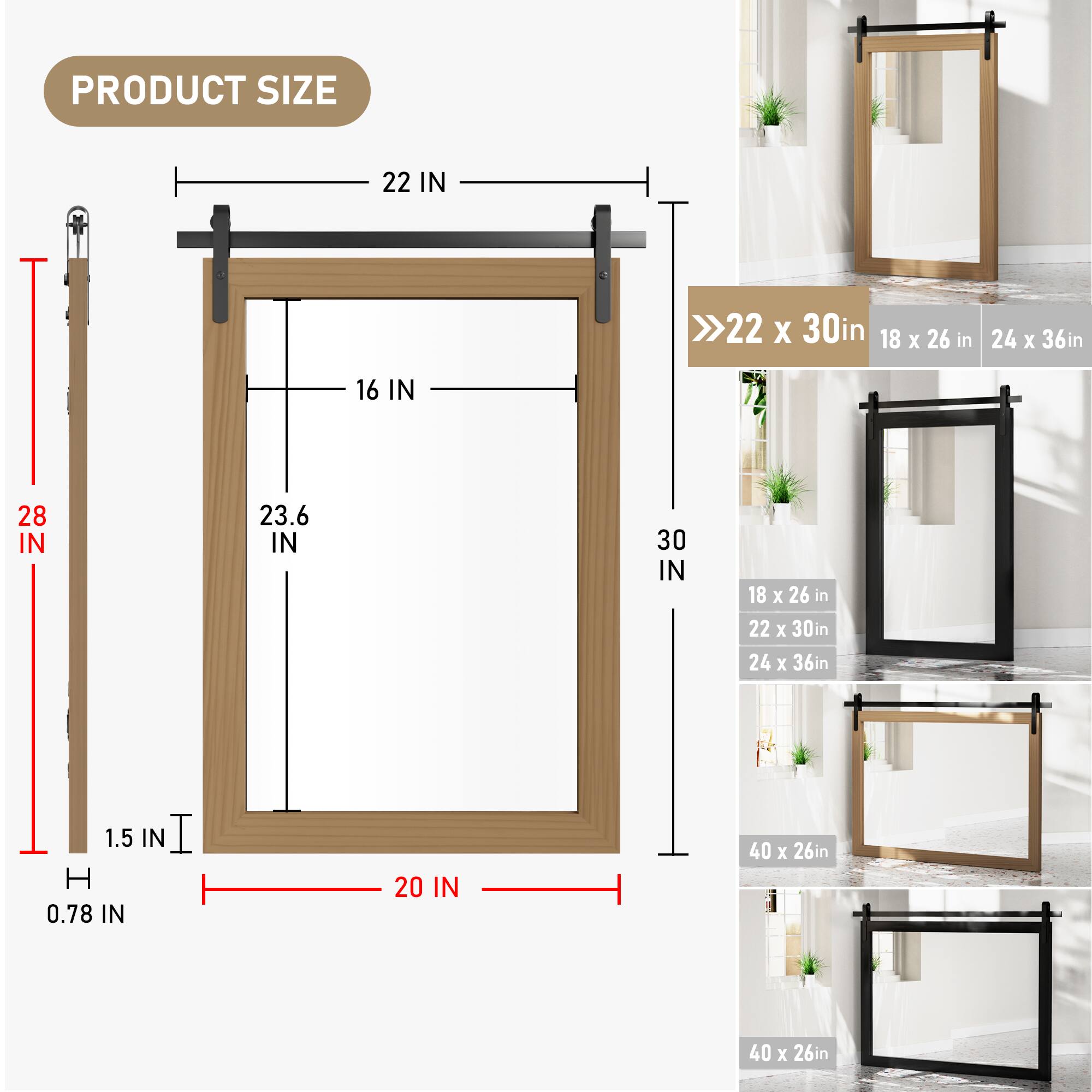 PRODUCT SIZE

- 22 IN
- 16 IN
- 23.6 IN
- 30 IN
- 28 IN
- 1.5 IN
- H 0.78 IN
- 20 IN
- 40 x 26in

Available Sizes:
- 22 x 30in
- 18 x 26 in
- 24 x 36in
- 40 x 26in