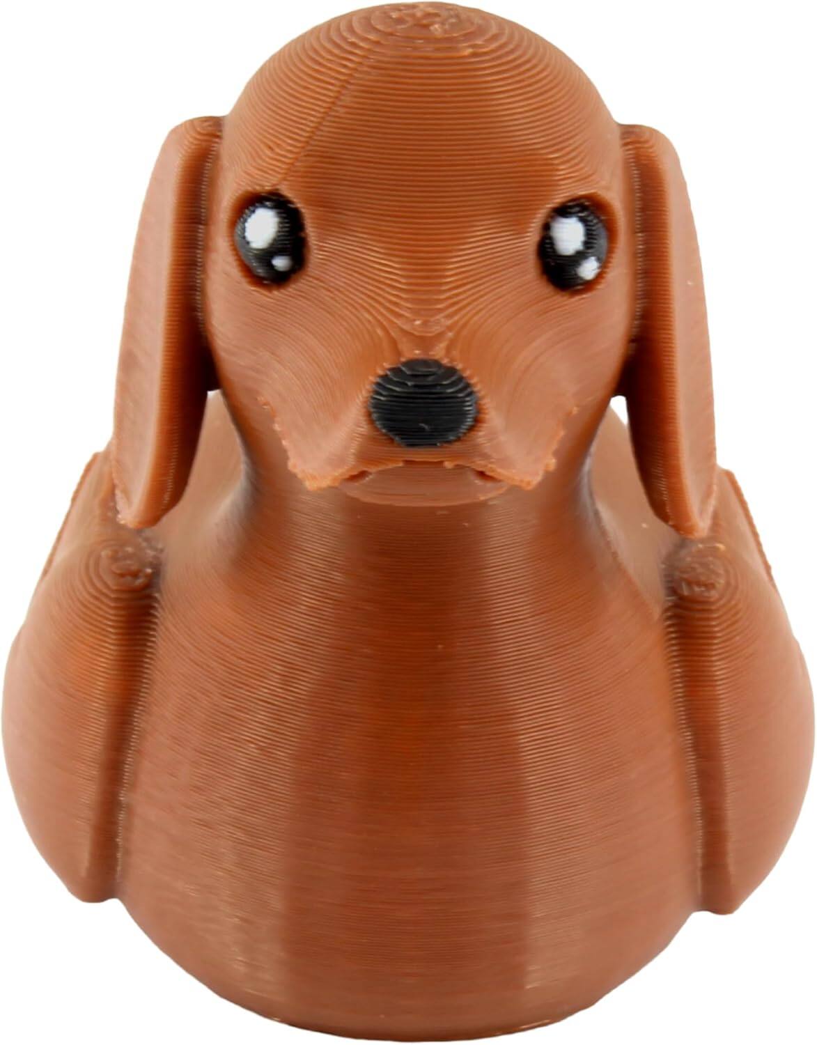 Angle. JuzToys - Dachshund Duck Figurine, 4x4 Ducking, Fun Car Dashboard Accessory, Unique Dog Figure Gifts, Ducks for Cars by PowerTRC - Brown.