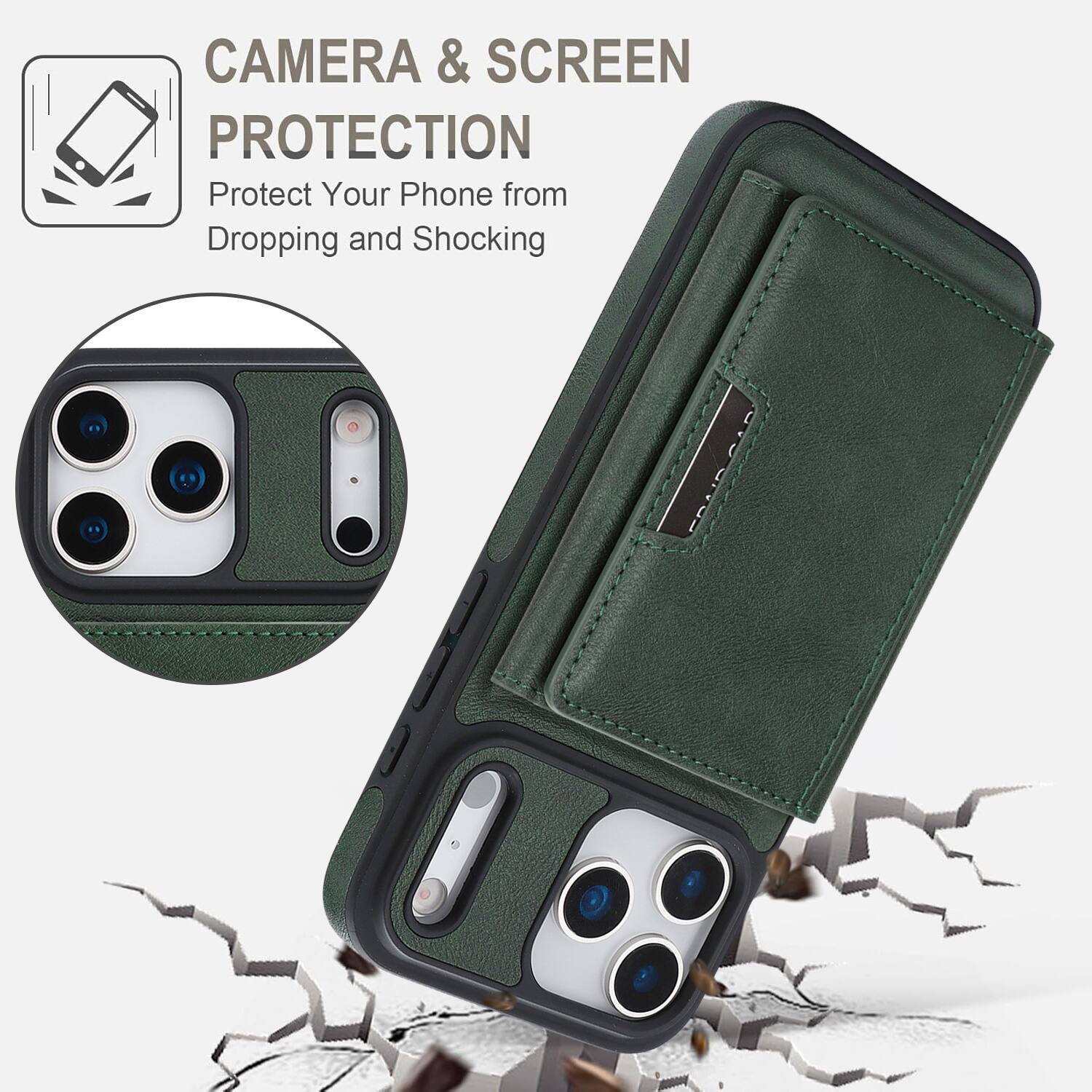CAMERA & SCREEN PROTECTION  
Protect Your Phone from Dropping and Shocking