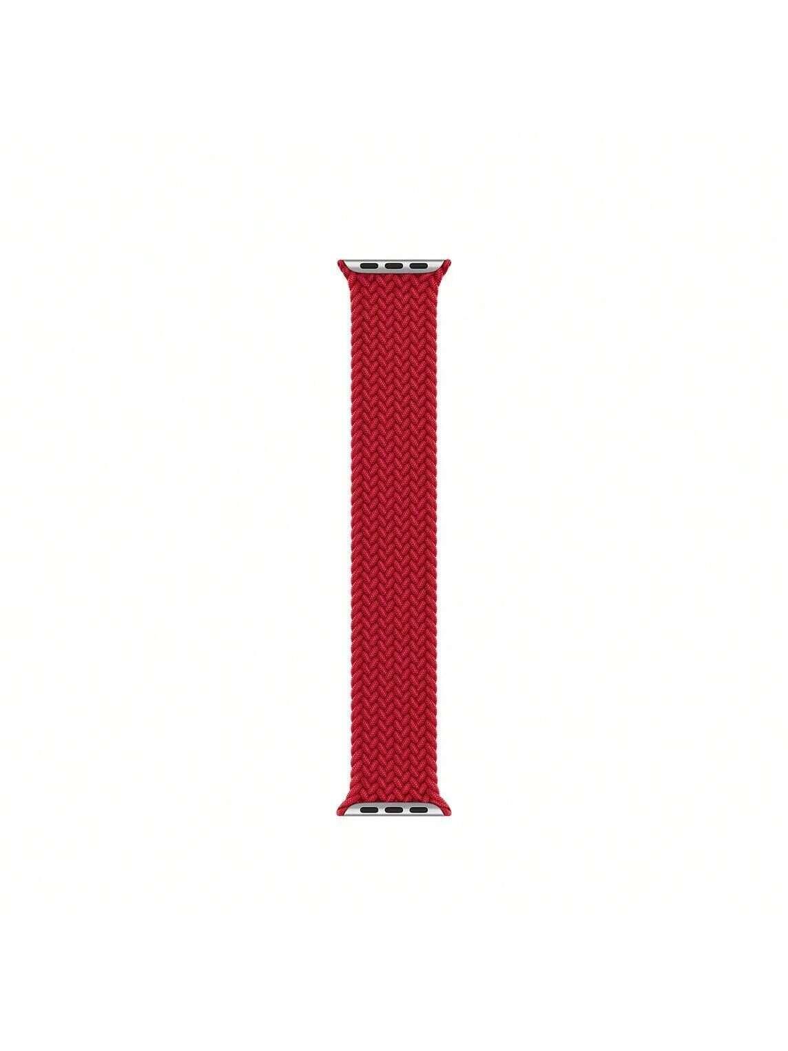 Front. Apple - Watch Braided Solo Loop 44mm - Size 5 - (PRODUCT)RED.