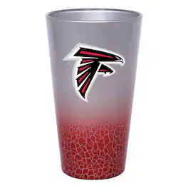 The Memory Company - Atlanta Falcons 16oz. Crackle Pint Glass - Multicolor