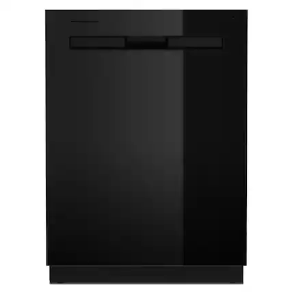 Front. Maytag - 24 inch Top Control Built-In Stainless Steel Tub Dishwasher with 3rd Rack, Dual Power Filtration, 47 dBA - Black.