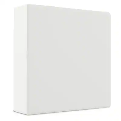 Front. Staples - 3" 3-Ring View Binder - White.