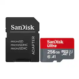 SANDISK - Ultra 256GB microSDXC UHS I Memory Card with SD Adapter
