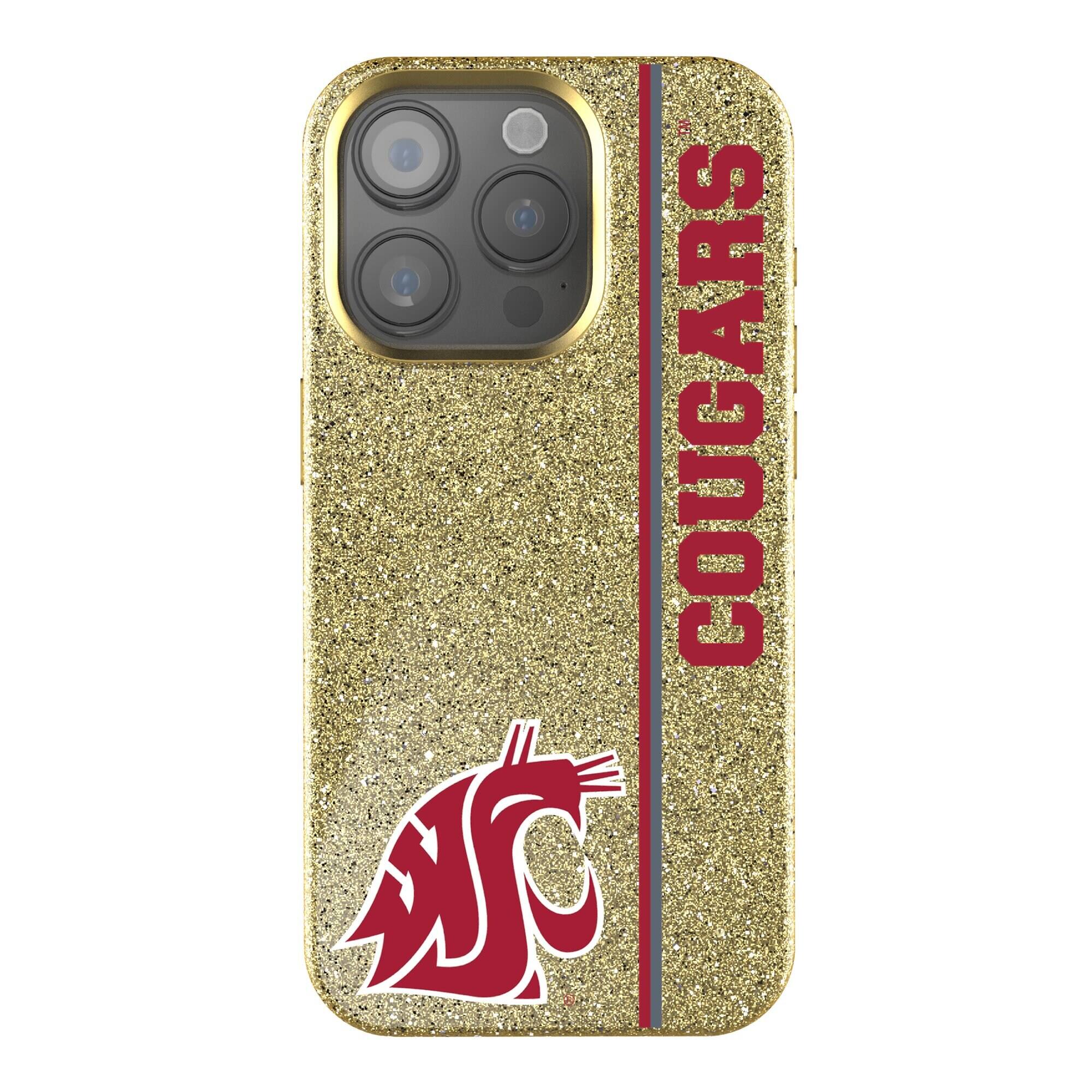 Front. Keyscaper - Washington State Cougars iPhone Bling Case - 15 - Gold.