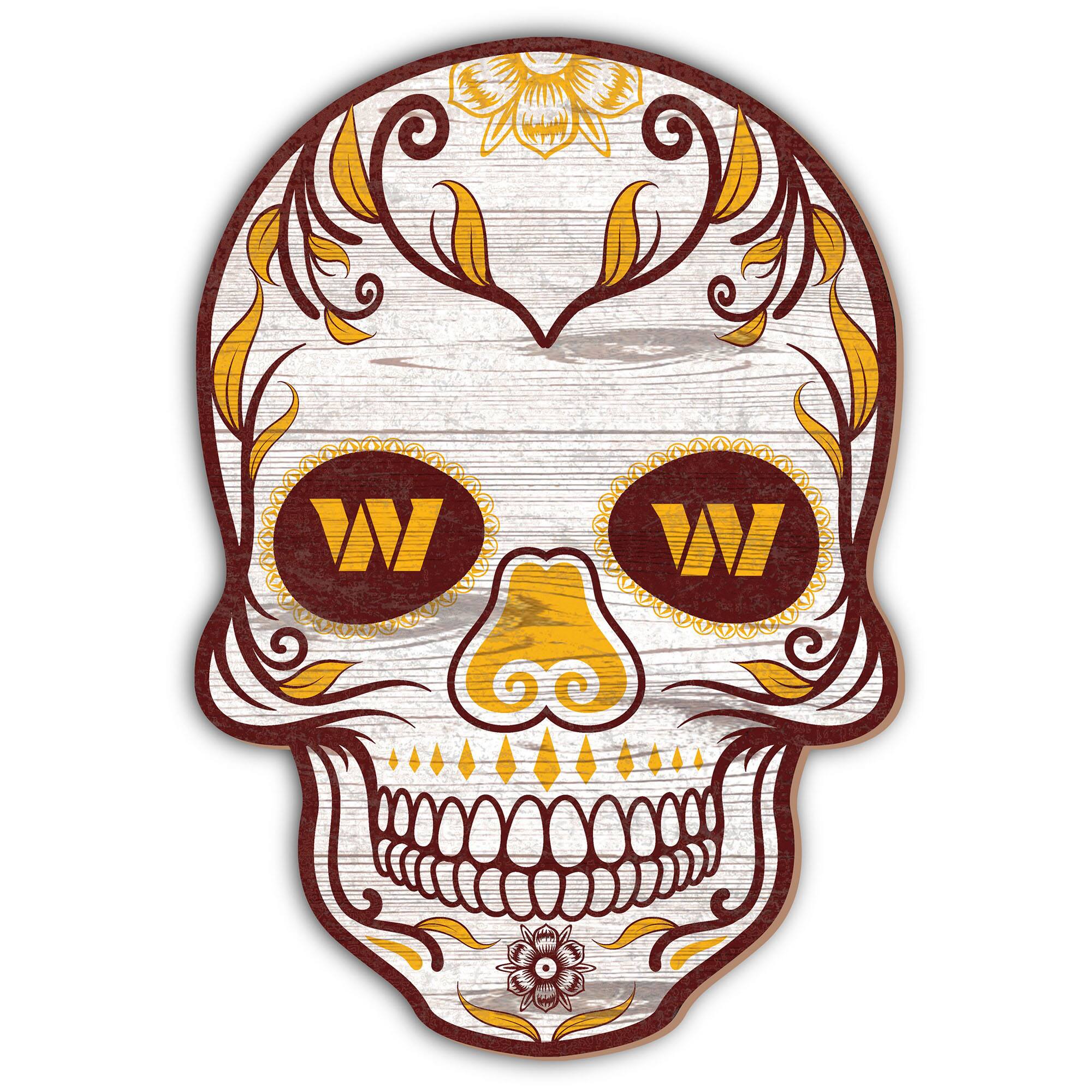 Washington Commanders 12'' Sugar Skull Sign