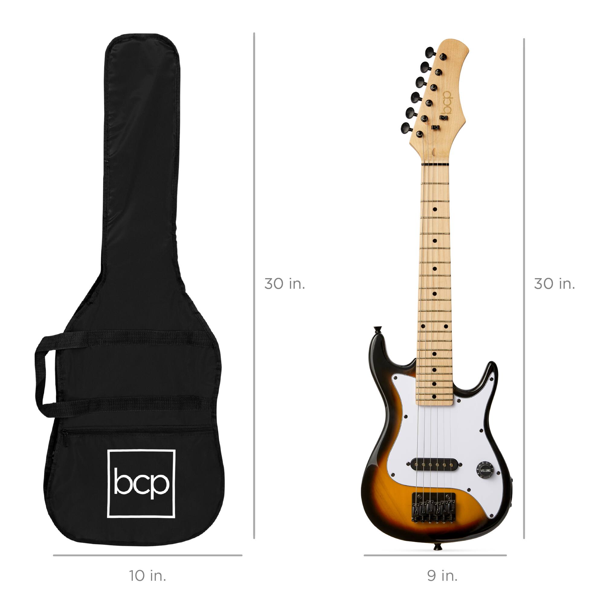 - Bag: 30 in. x 10 in.
- Guitar: 30 in. x 9 in.