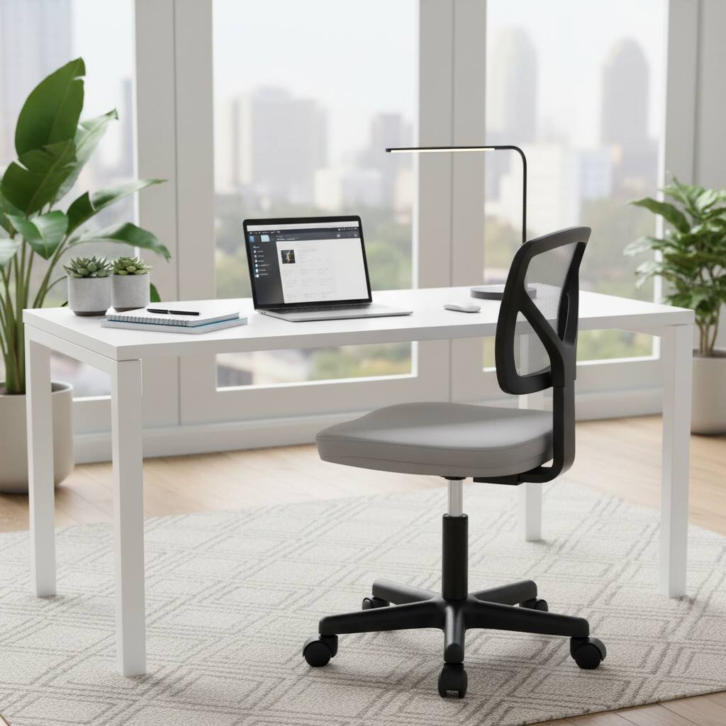 Alt View 5. AOITUN - Office Computer Desk Chair-GY-1 with Ergonomic Lumbar Support and Adjustable Armrests in Gray - Gray.