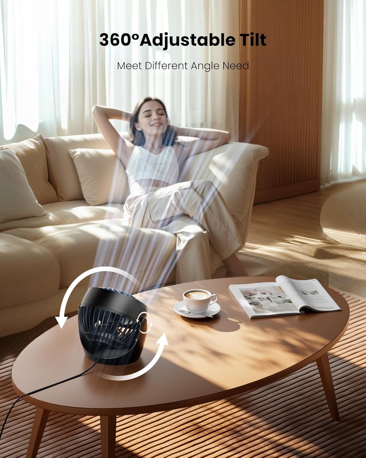 360° Adjustable Tilt  
Meet Different Angle Need