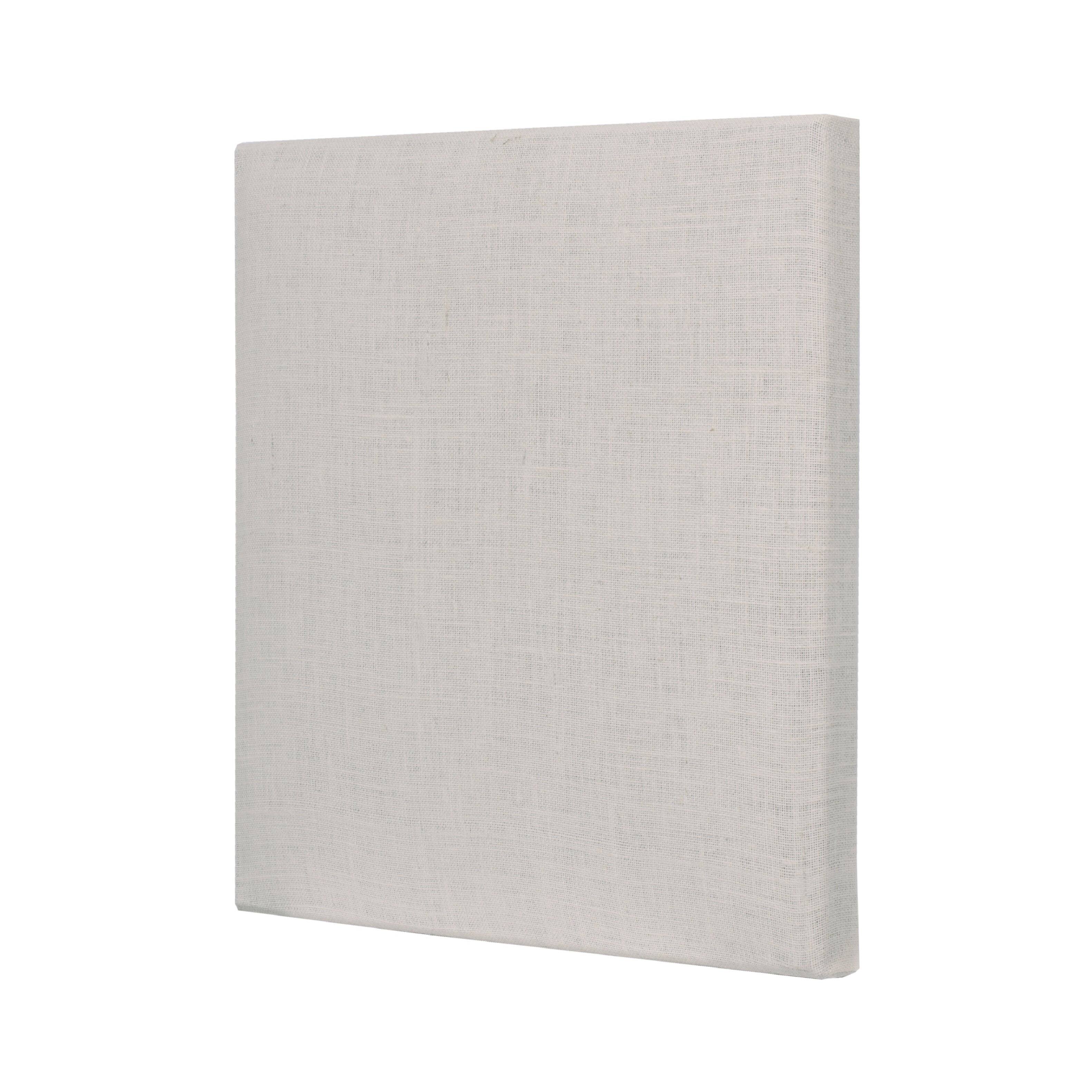 Left. ATS Acoustics - Sound Absorbing Acoustic Panel 24" x 24" x 2" Beveled Edge - Ivory.