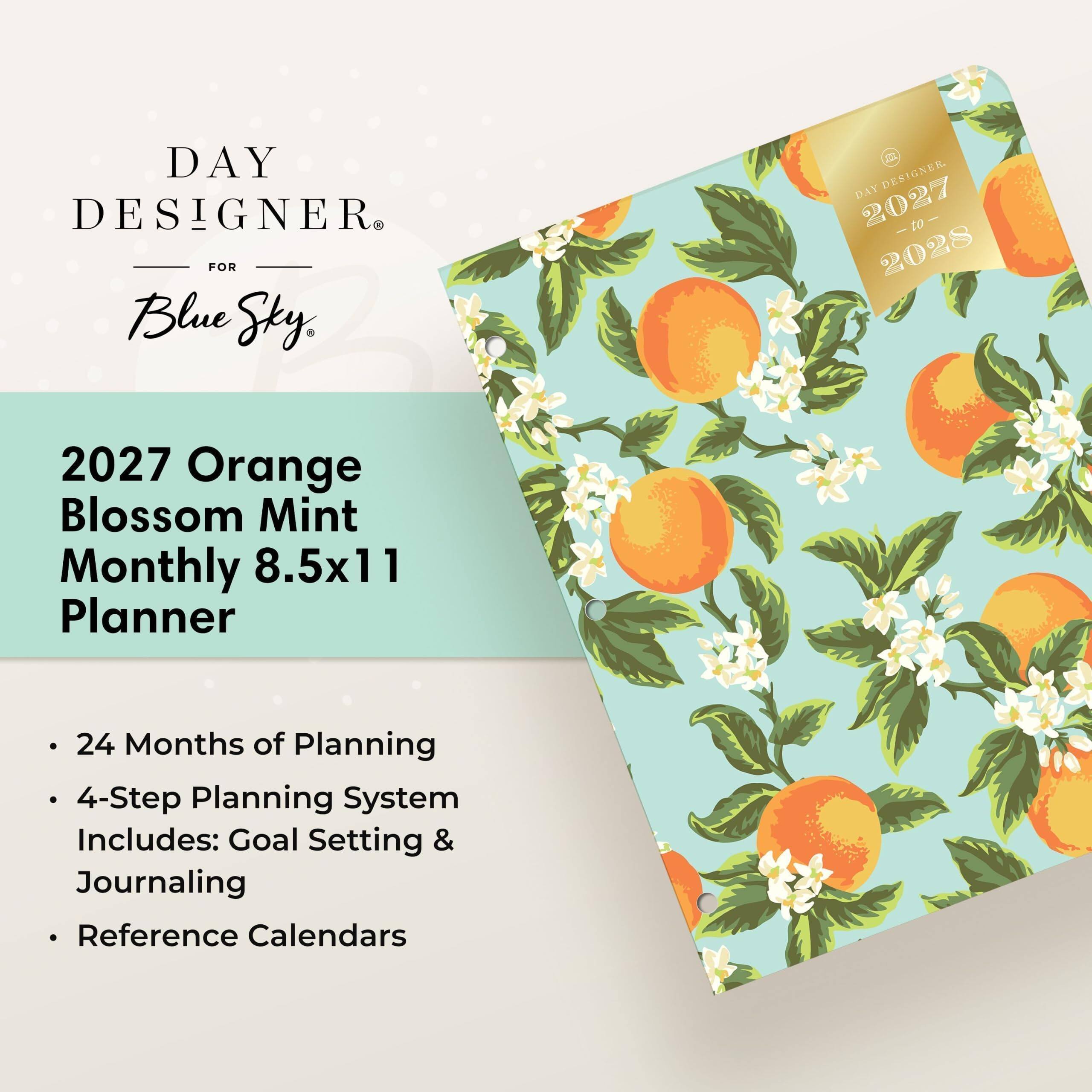 DAY DESIGNER® FOR Blue Sky

2027 Orange Blossom Mint Monthly 8.5x11 Planner

24 Months of Planning
4-Step Planning System Includes: Goal Setting & Journaling
Reference Calendars