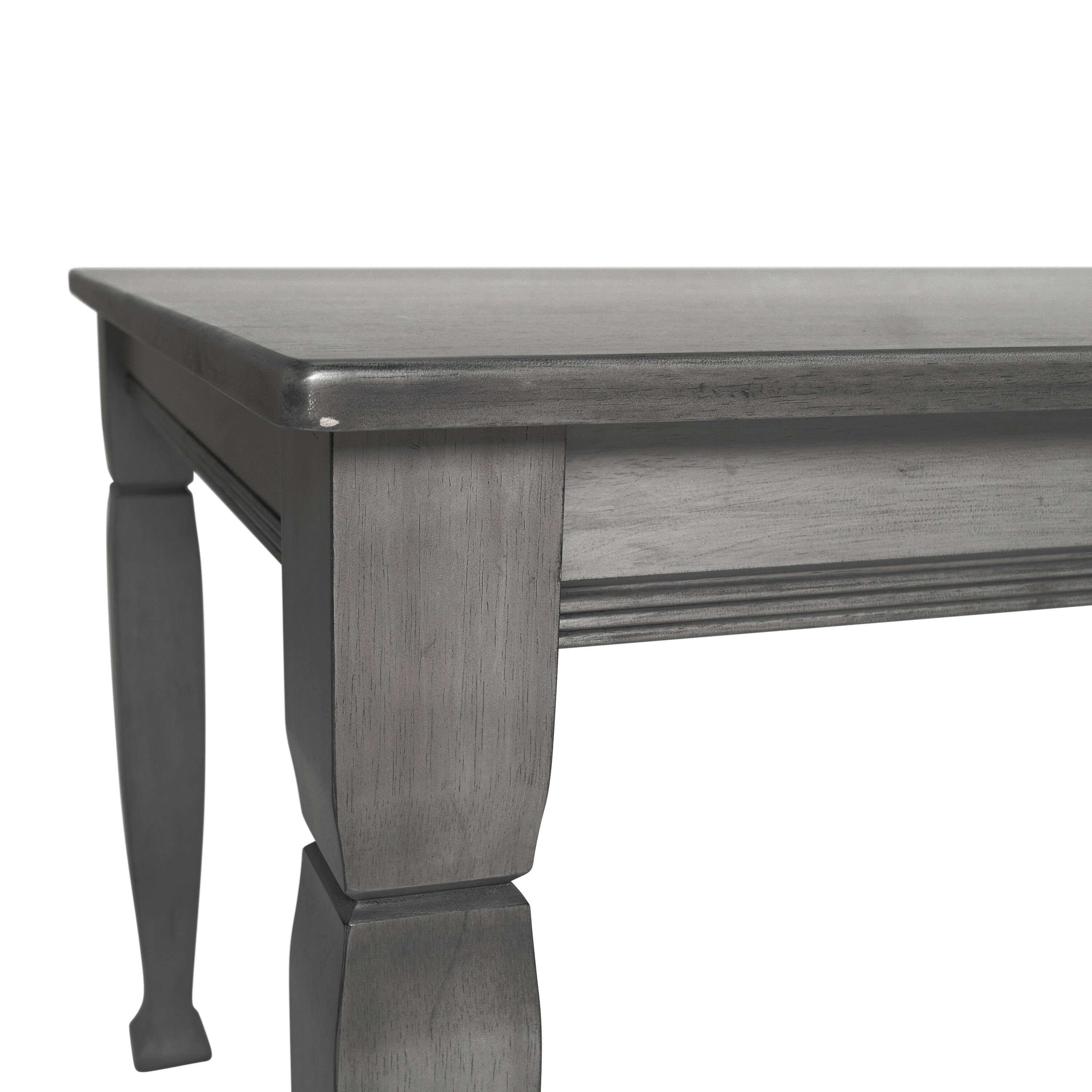 Alt View 9. Emma + Oliver - Milford Wooden Dining Table with Turned Wooden Legs - Antique Gray.