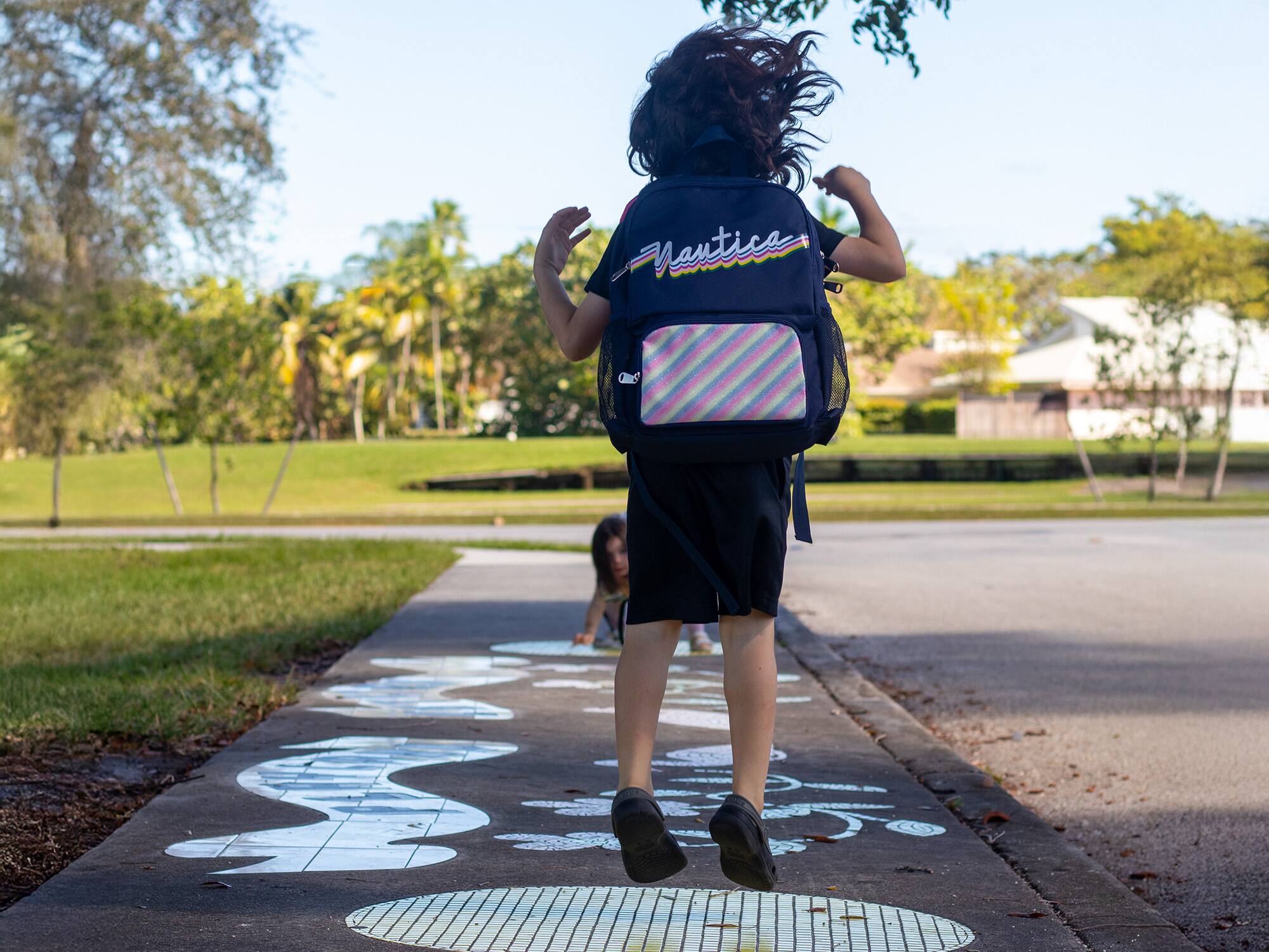 Alt View 5. Nautica - Nautica Retro Rainbow  16 Inch Backpack for Kids and Teens - Retro Rainbow.