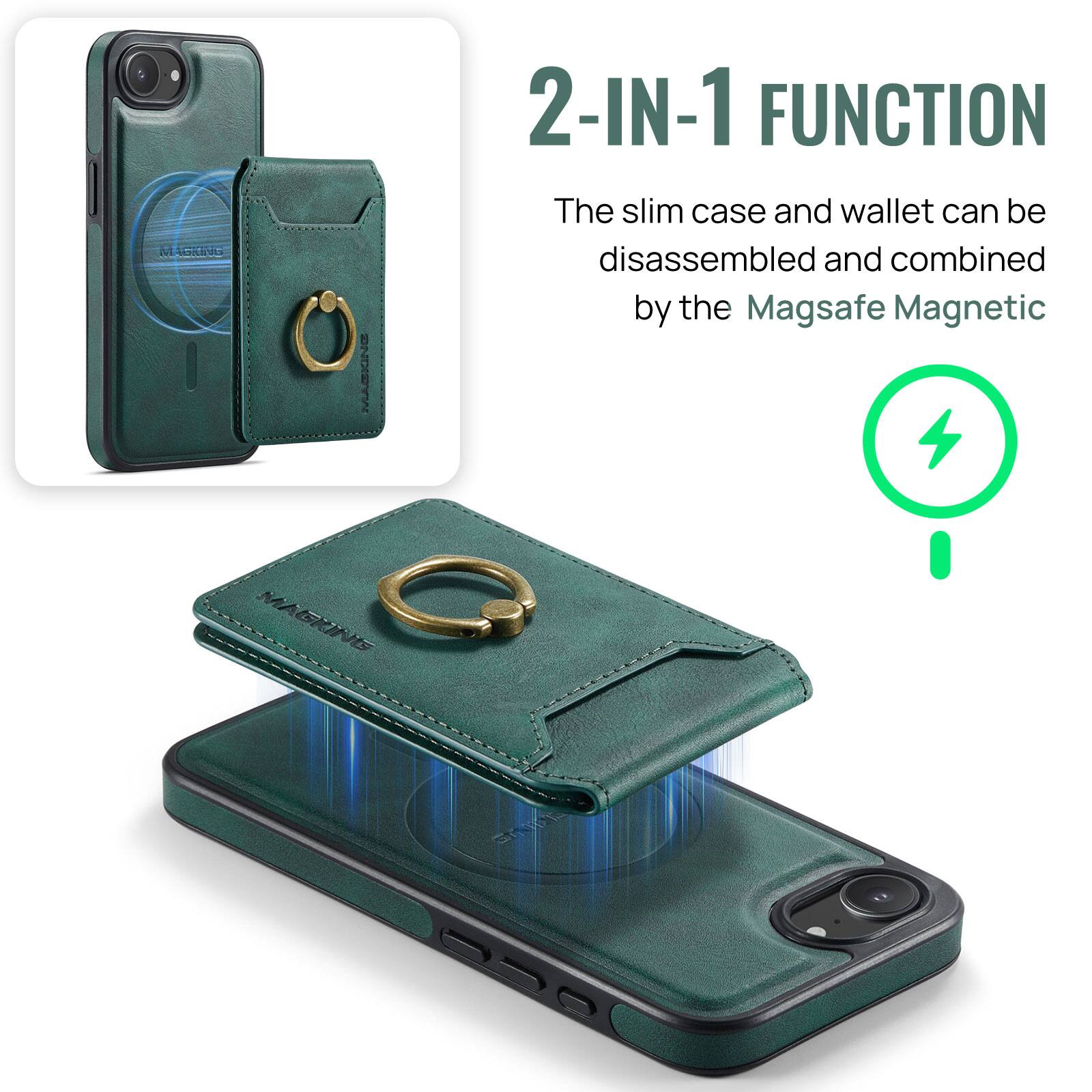 2-IN-1 FUNCTION  
The slim case and wallet can be disassembled and combined by the Magsafe Magnetic