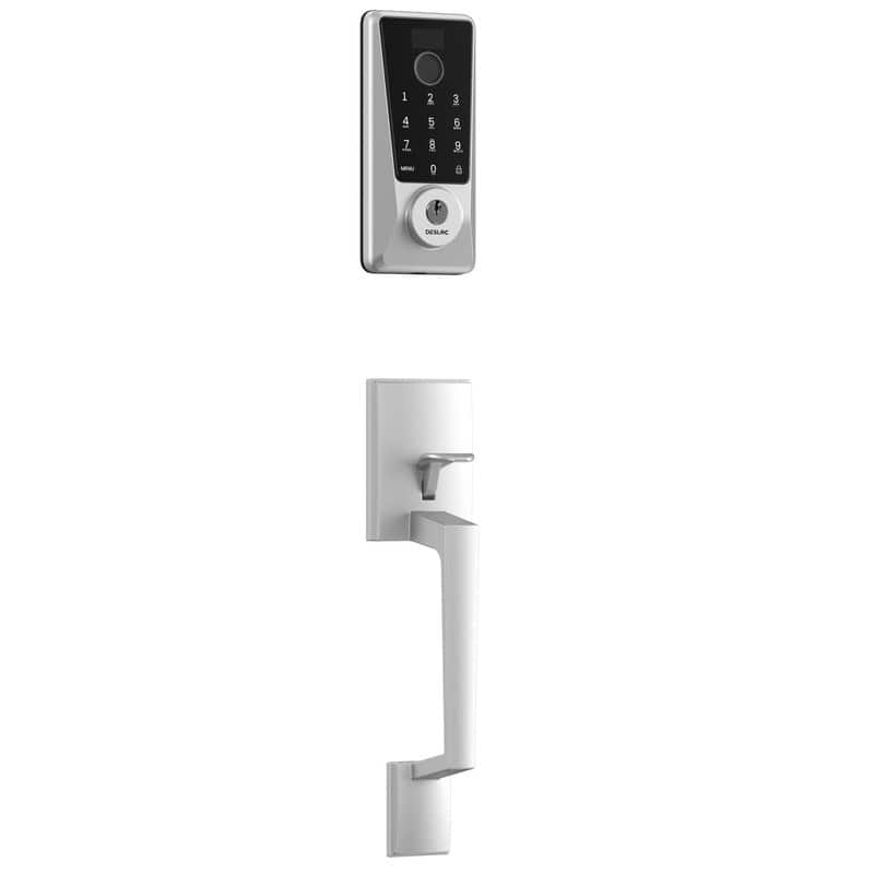DESLOC - D110 Plus WiFi Smart Lock with Fingerprint and Handles - Silver