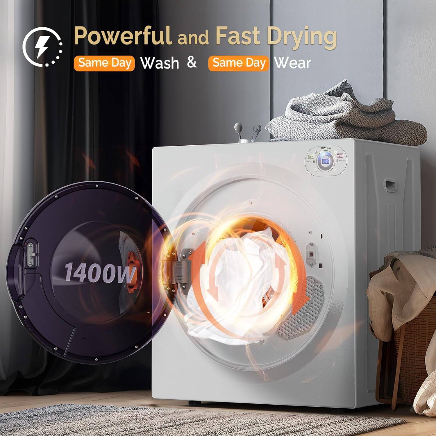 Powerful and Fast Drying  
Same Day Wash & Same Day Wear  
1400W