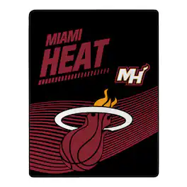 Sweet Home Collection - NBA Miami Heat 60" x 80" Raschel Throw Blanket - Black