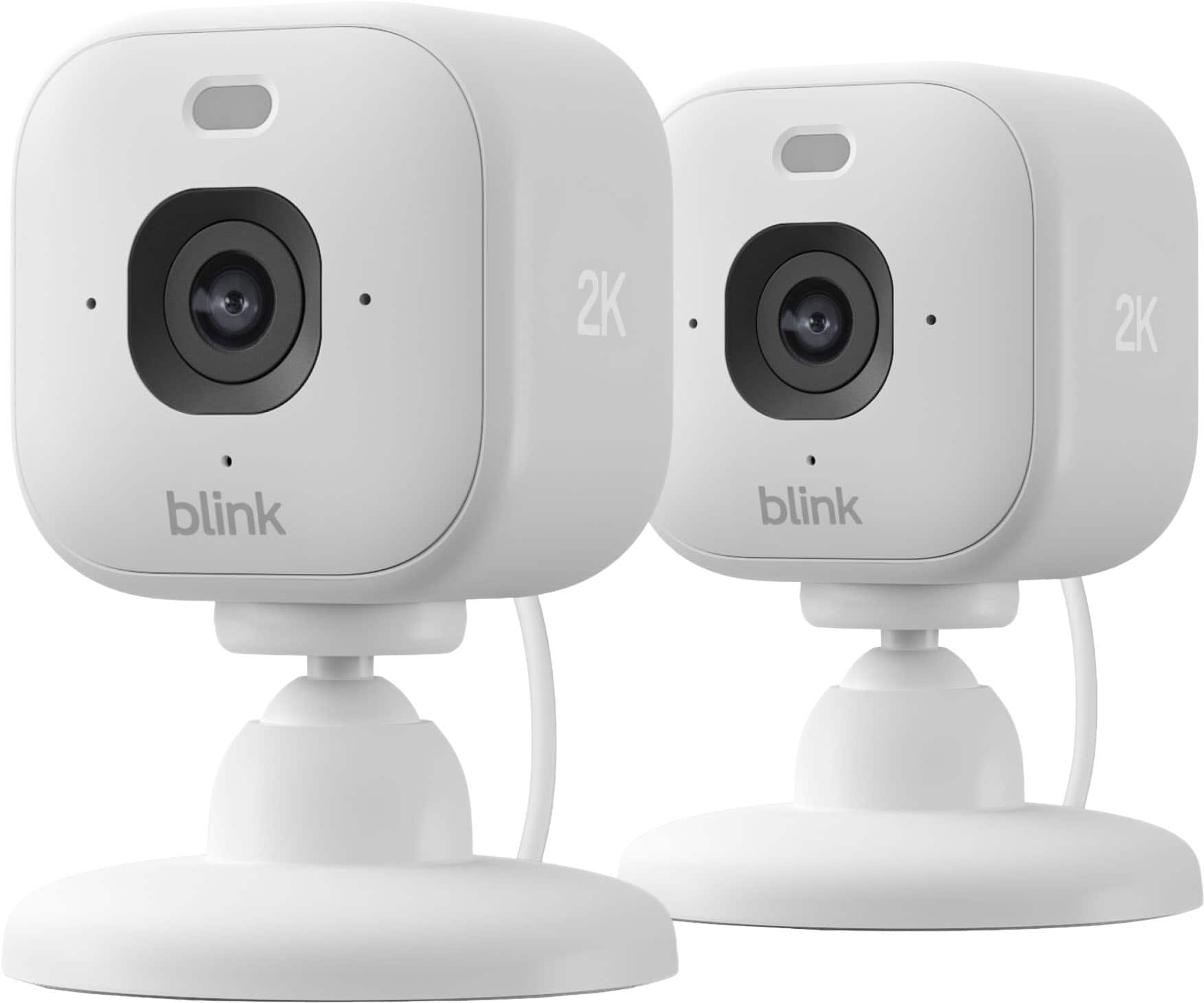 Blink - Mini 2K+ Compact plug-in security camera, 2K video resolution, color night vision, enhanced audio - 2 Cam - White