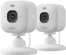Blink - Mini 2K+ Compact plug-in security camera, 2K video resolution, color night vision, enhanced audio - 2 Cam - White
