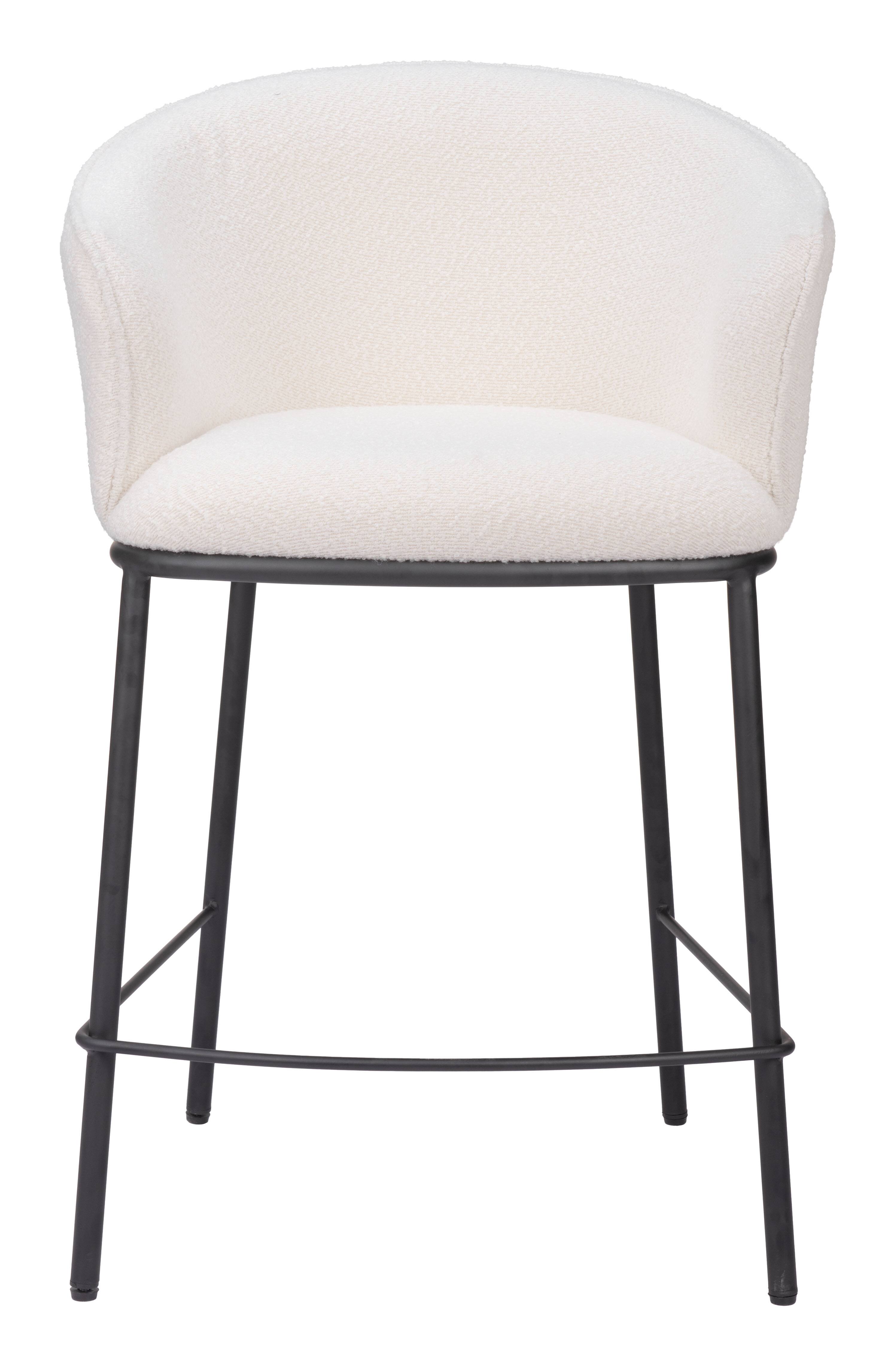 Alt View 1. Hivvago - Essen Counter Stool Ivory - Ivory.