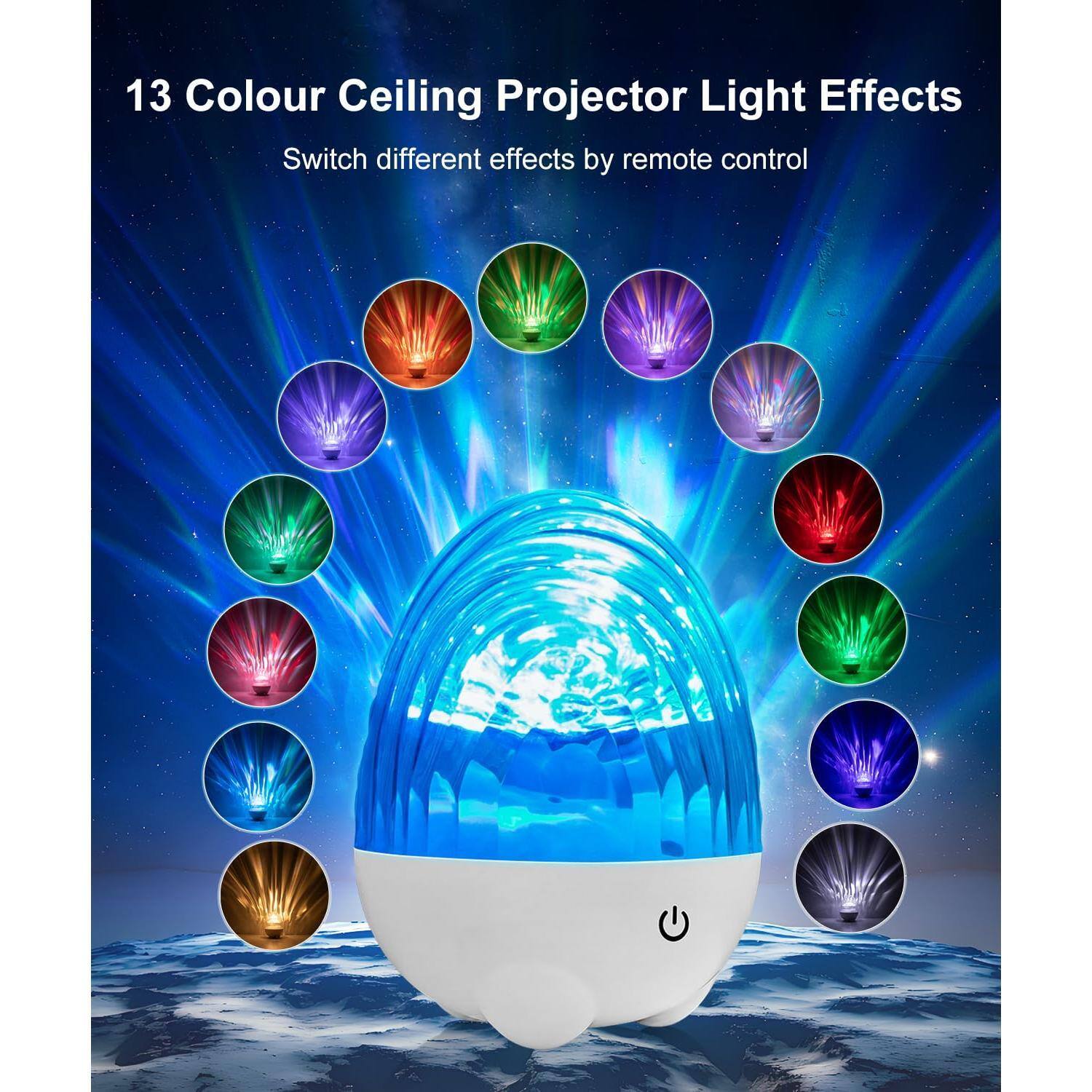 13 Colour Ceiling Projector Light Effects  
Switch different effects by remote control