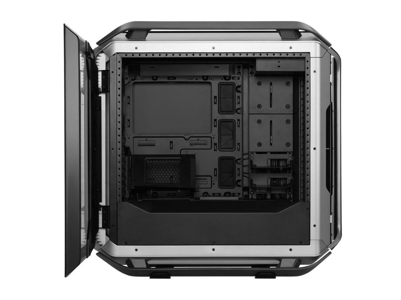 Alt View 10. Cooler Master - Cooler Master COSMOS C700M with ARGB Lighting, Aluminum Panels, a Riser Cable, and Curved Tempered Glass - Black.