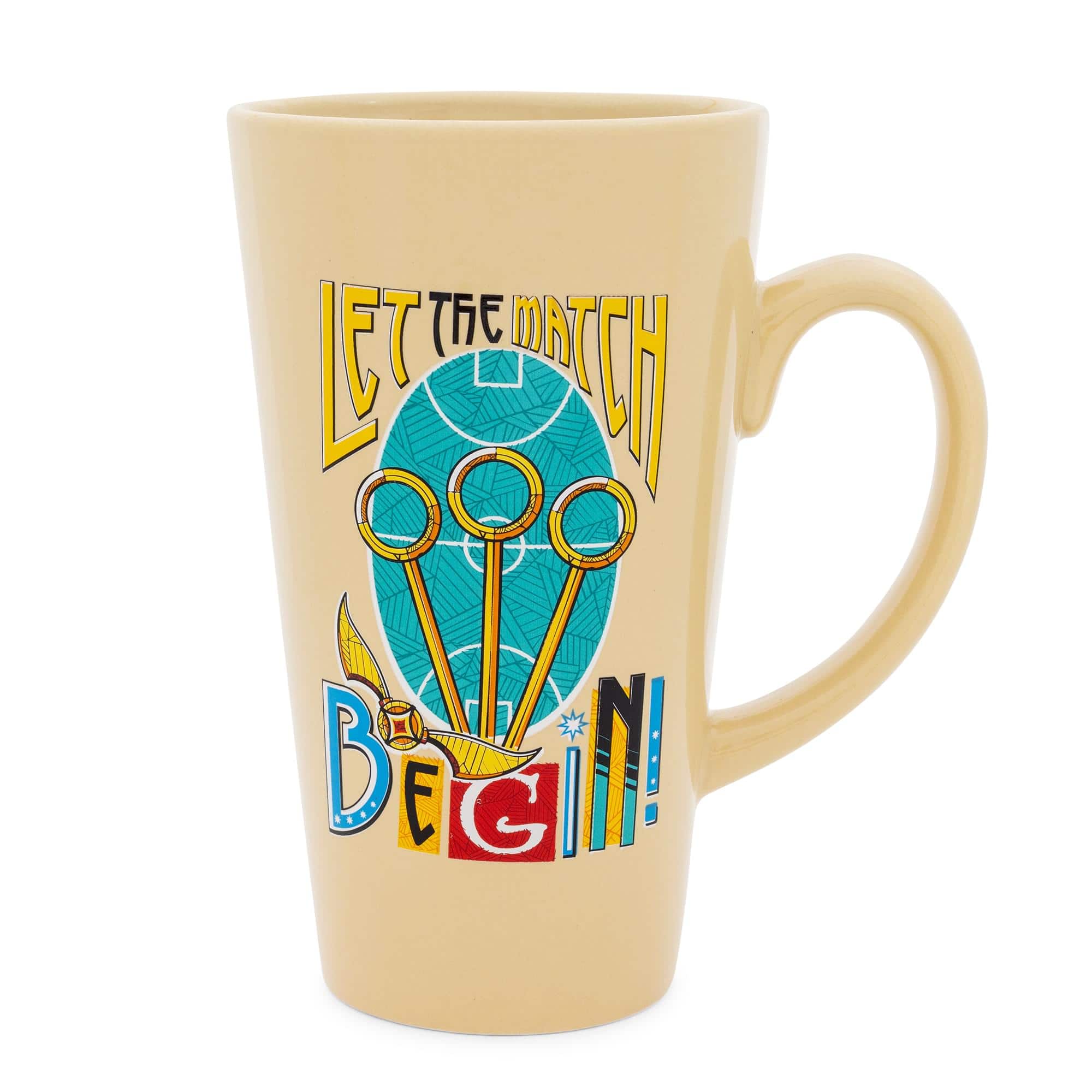 Silver Buffalo - Harry Potter "Let The Match Begin" Ceramic Latte Mug | Holds 16 Ounces - Off-White