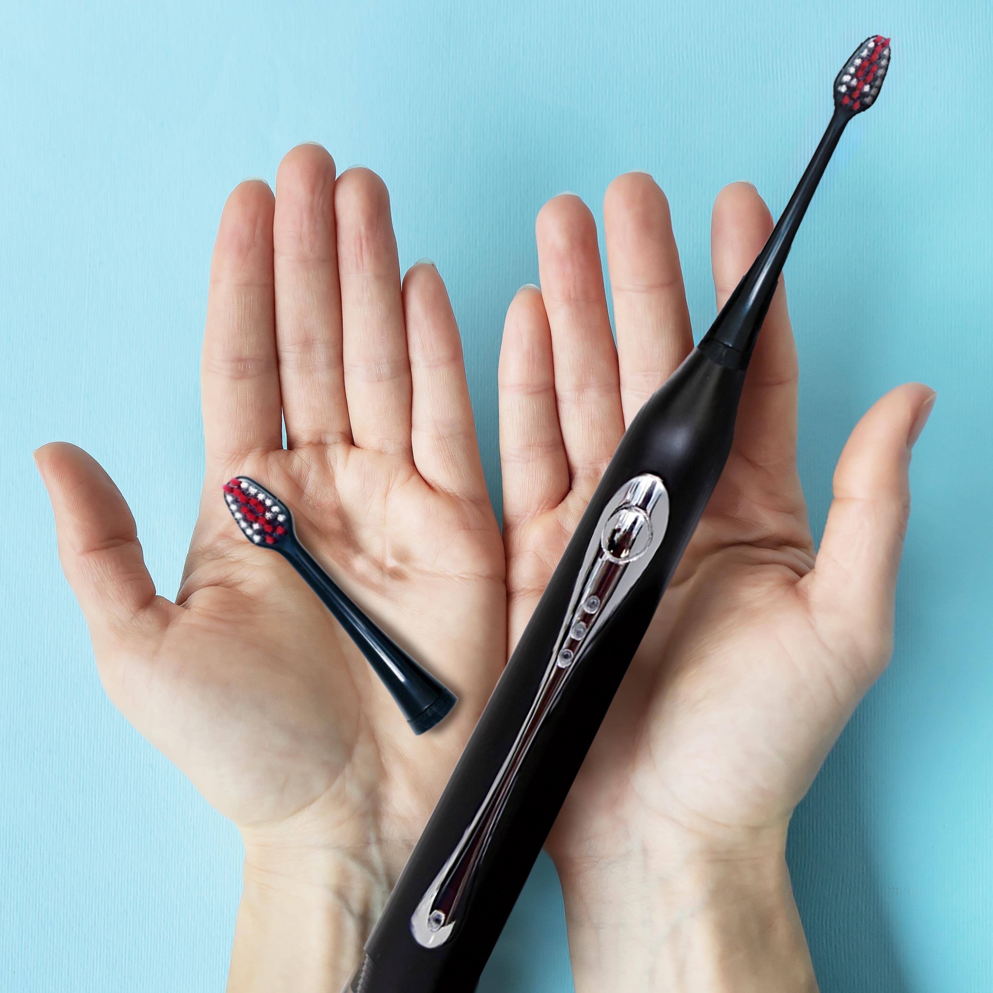 Left. Pursonic - Dual Handle Electric Toothbrush with UV Sanitizer - Multicolor.