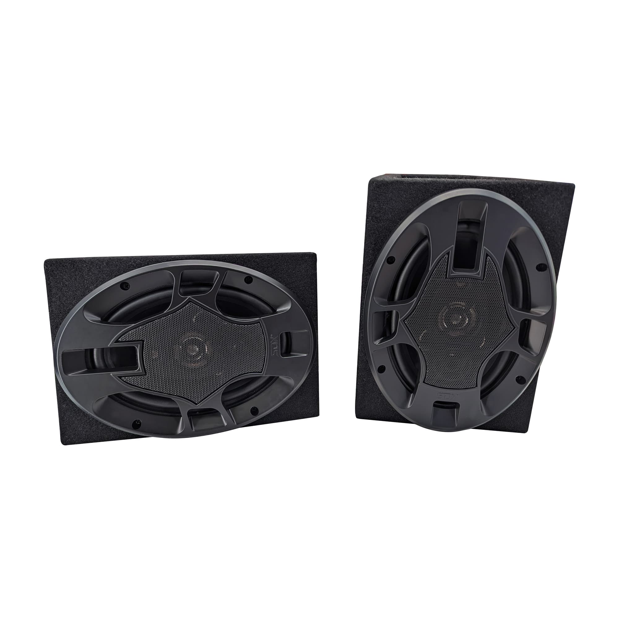 Front. SDX Audio - 5"x7" 4-way Car Speaker System Hatchback Boxes - Black.
