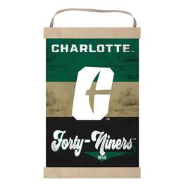 Jardine - Charlotte 49ers Retro Logo Banner Sign - Green