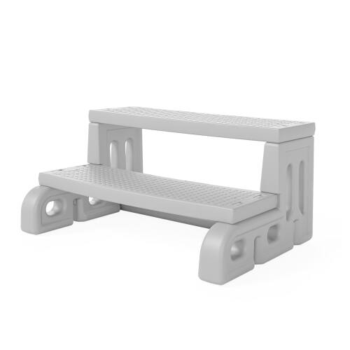 Alt View 5. Winado - 2-Step Swimming Pool, Hot Tub Steps, Spa Ladder with Non-Slip Treads, Universal Multi-Purpose Stairs for Indoor Outdoor - Gray.