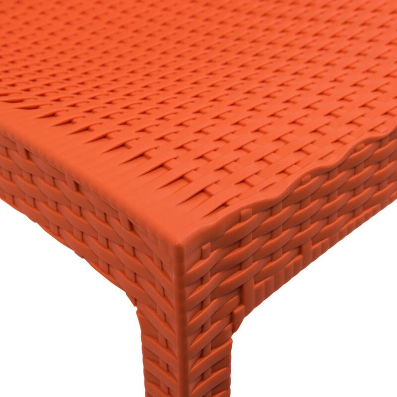 Alt View 4. LeisureMod - Mace 4-Pieces  Outdoor Waterproof Patio Chair - No Assembly Required - Orange.