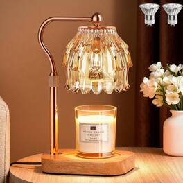 partphoner - Candle Warmer Lamp with Timer - Flower Electric Wax Melter Warmer Adjustable Height for Jar Candles - Tea