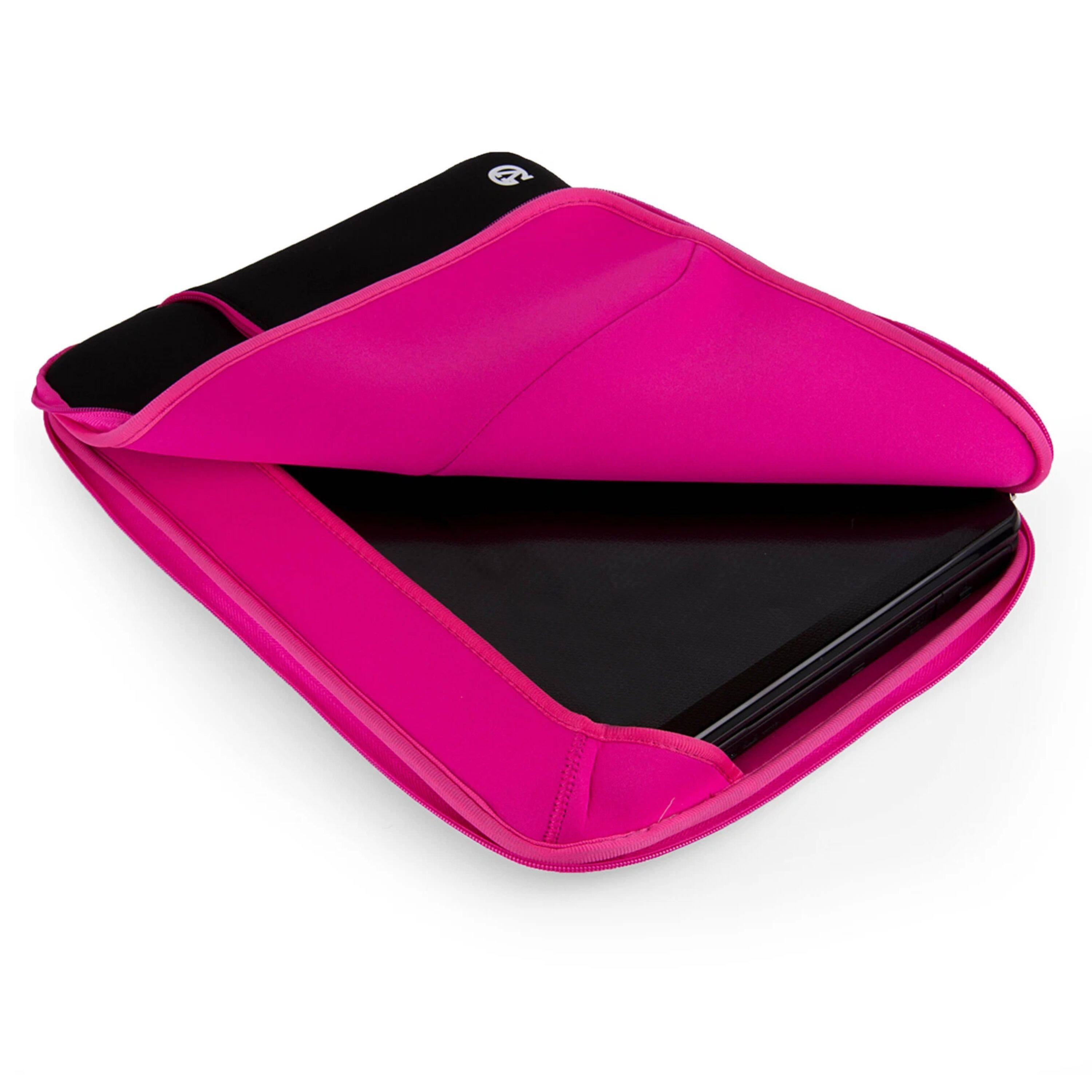 Left. Kitcheniva - Neoprene Laptop Sleeve Case Bag For 17" Laptop Black/Pink - Black/Pink.