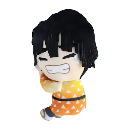 Front. Banpresto - Demon Slayer Super Big 11 Inch Character Plush | Zenitsu Agatsuma - Orange.