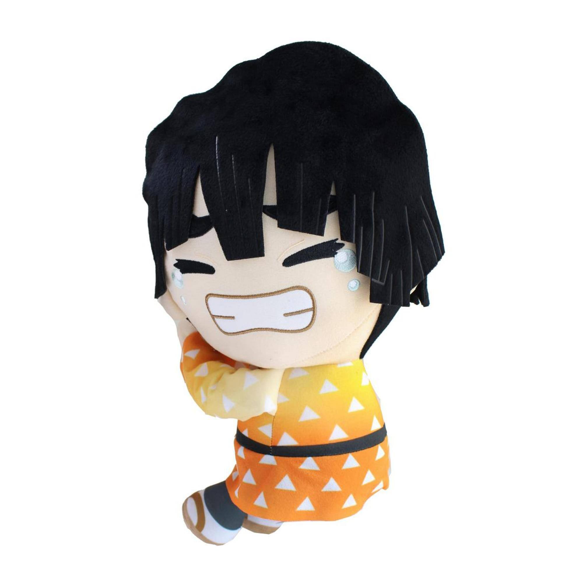 Front. Banpresto - Demon Slayer Super Big 11 Inch Character Plush | Zenitsu Agatsuma - Orange.