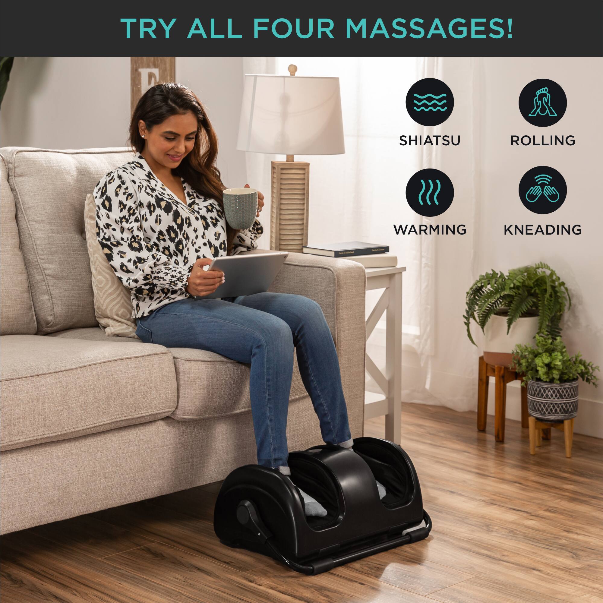 TRY ALL FOUR MASSAGES! SHIATSU, ROLLING, WARMING, KNEADING