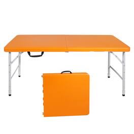 ELEMENT ACE - 4ft Portable Folding Table - Lightweight Indoor Outdoor Table for Camping, Parties, & More - Orange
