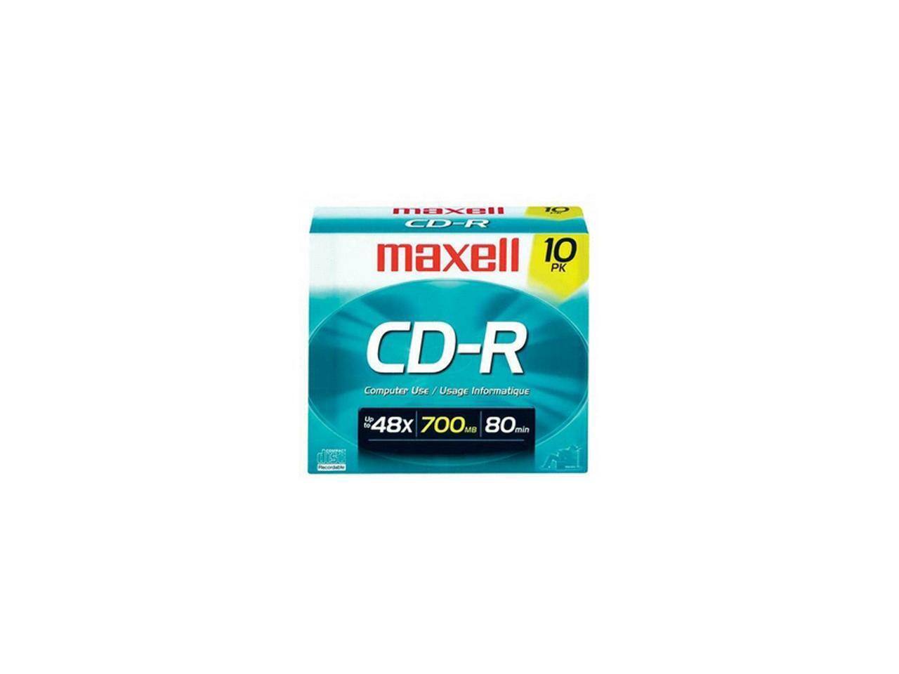 maxell 10 CD-R maxell 10  CD-R Computer Use / Usage Informatique Up to 48x 700 MB 80min