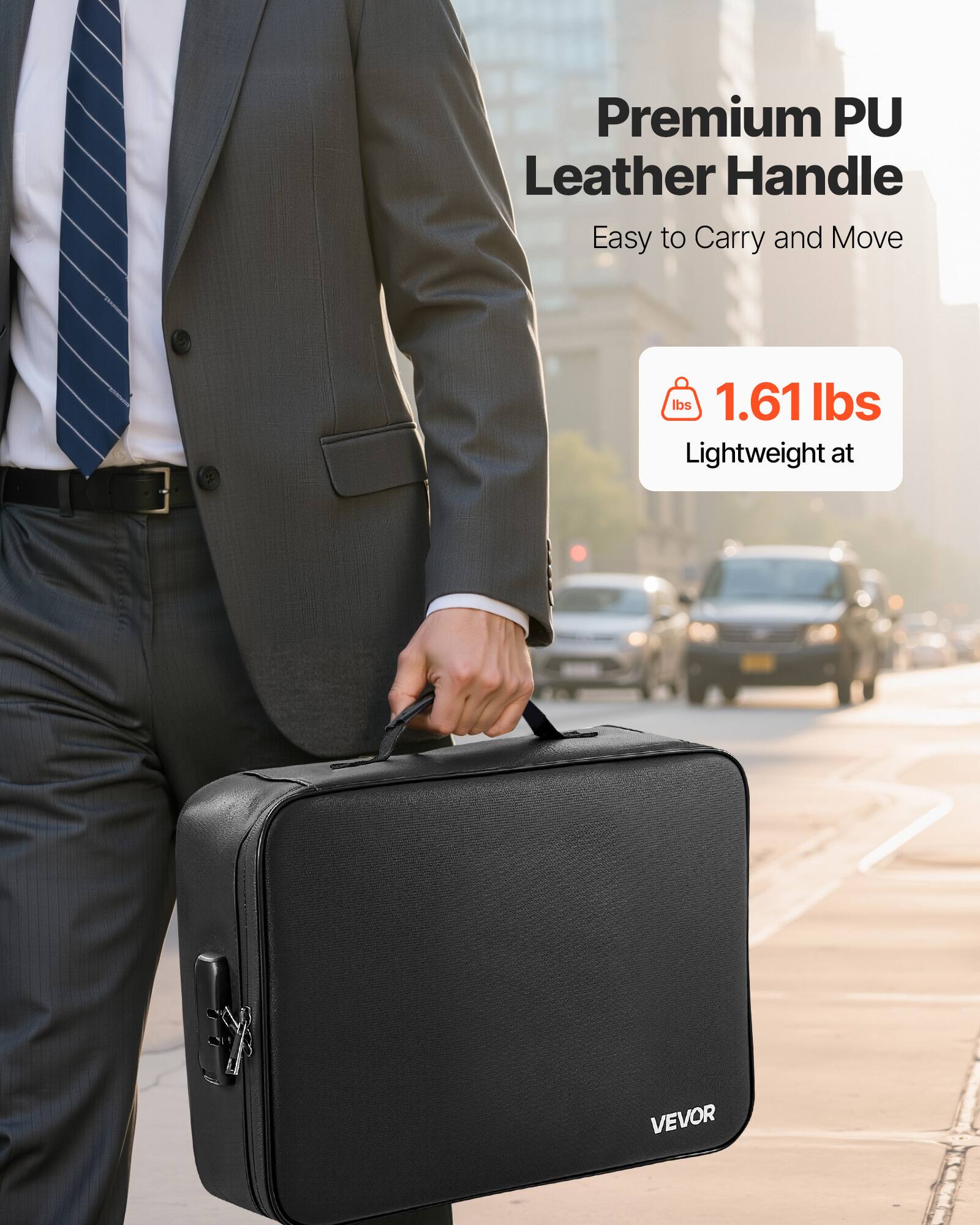 Premium PU Leather Handle  
Easy to Carry and Move  

1.61 lbs  
Lightweight at  

VEVOR