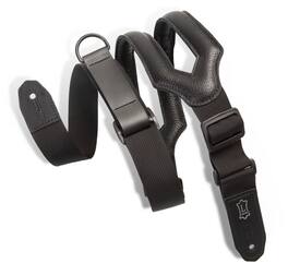 Levy's Leathers - Right Height Ergonomic Guitar Strap, Specialty Series - 3 inch. Wide - Black