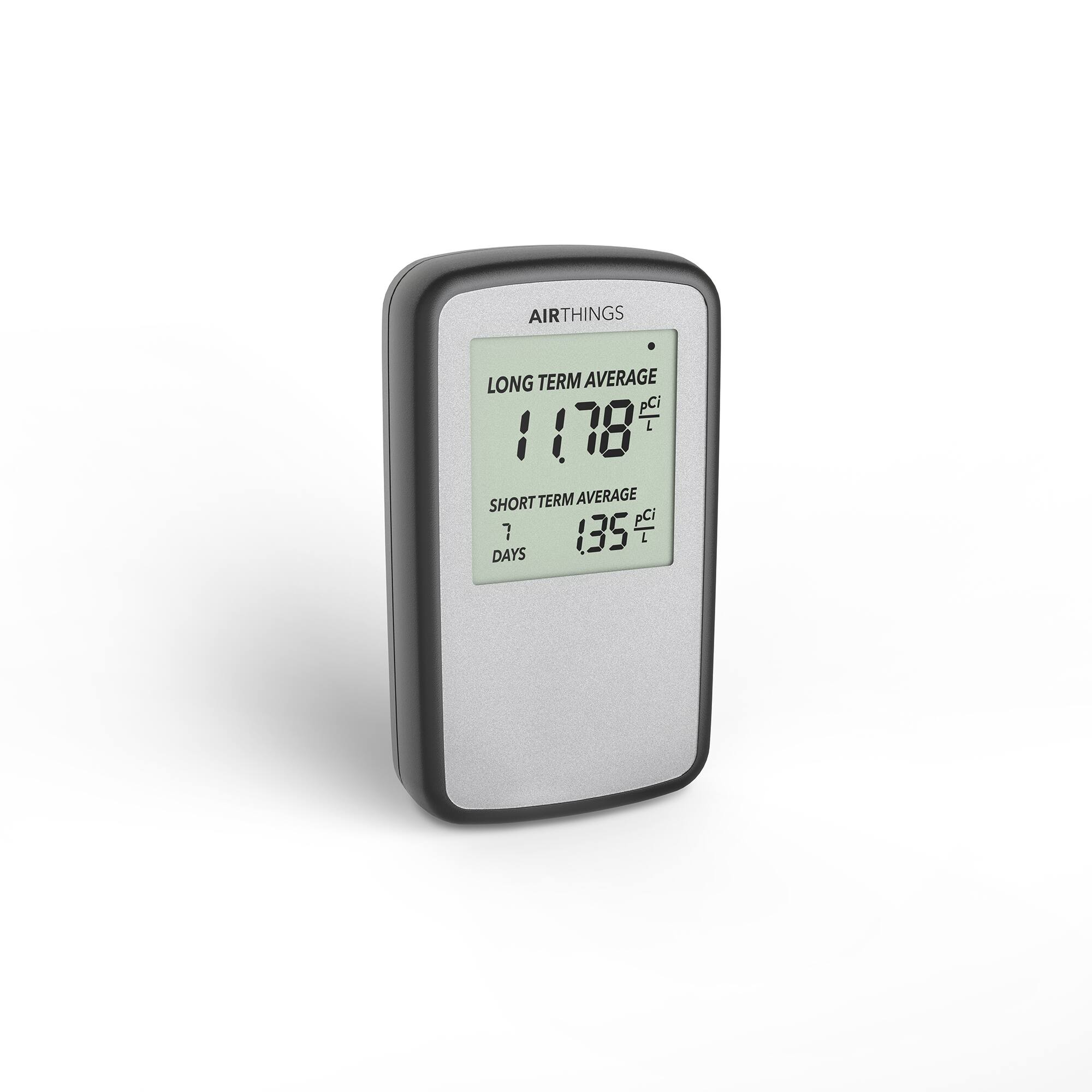 Front. Airthings - Corentium Home Radon Detector - Silver.